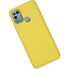 Eyesofu Infinix Hot 10 Play Kılıf Nano Içi Kadife Silikon - Sarı - EYESO8916-8842