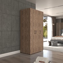 Ugi 3 Kapaklı Çam Elbise Dolabı / Toparlayıcı / Çok Amaçlı Dolap 90