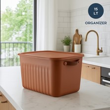 Homing Çok Amaçlı Kapaklı Soft Turuncu Organizer Kutu 15 Lt