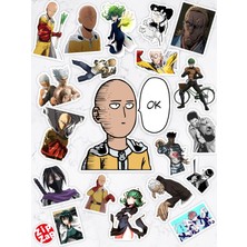 Zipzap One Punch Man Anime Telefon Laptop Bullet Journal Yapışkanlı Folyo Sticker Paketi