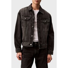 Calvin Klein % 100 Pamuk Comfort Fit Göğüs Cepli Kot Ceket LV04RB796GRDD Erkek Kot Ceket LV04RB796G Rdd