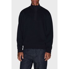 Armani Exchange Streç Pamuklu Regular Fit Yarım Fermuarlı Dik Yaka Sweat Erkek Sweat XM001295 AF10818 UC001