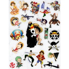 Zipzap One Piece Anime Telefon Laptop Bullet Journal Yapışkanlı Folyo Sticker Paketi