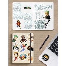 Zipzap One Piece Anime Telefon Laptop Bullet Journal Yapışkanlı Folyo Sticker Paketi
