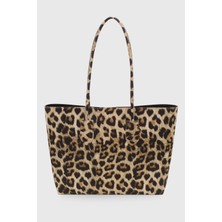 Leopar Desen Kadın Retro Shopper El Ve Omuz  Çanta 264