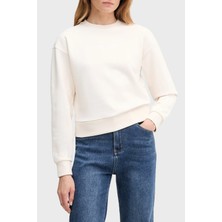 Armani Exchange Logo Baskılı Pamuklu Relaxed Fit Bisiklet Yaka Crop Sweat Bayan Sweat XW001451 AF10830 U1003