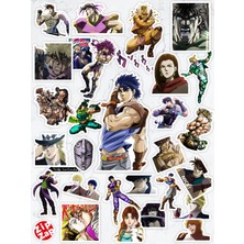 Zipzap Jojo No Kimyou Na Bouken Part 1 ve 2 Anime Telefon Laptop Bullet Journal Yapışkanlı Folyo Sticker Paketi
