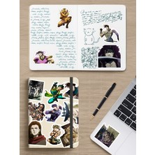 Zipzap Jojo No Kimyou Na Bouken Part 1 ve 2 Anime Telefon Laptop Bullet Journal Yapışkanlı Folyo Sticker Paketi