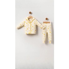 Babycan Hardal Güneş Baskılı %100 Pamuk Penye Bebek Pijama Takımı 2413-H