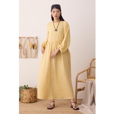 Müslin Elbise Soft Sarı