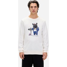 Bad Bear Panther Beyaz Erkek Sweatshirt