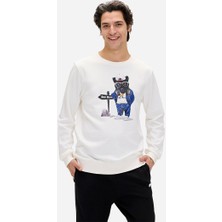 Bad Bear Panther Beyaz Erkek Sweatshirt