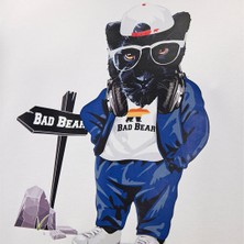 Bad Bear Panther Beyaz Erkek Sweatshirt