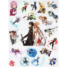 Zipzap Sword Art Online Sao Anime Telefon Laptop Bullet Journal Yapışkanlı Folyo Sticker Paketi