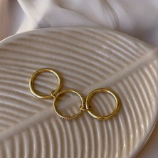 Gold Taşlı Birleşik Yüzük