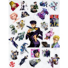 Zipzap Jojo No Kimyou Na Bouken Part 4 Anime Telefon Laptop Bullet Journal Yapışkanlı Folyo Sticker Paketi