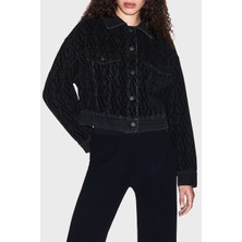 Armani Exchange Tamamı Logolu Pamuklu Regular Fit Kot Ceket Bayan Ceket XW000819 AF16092 FB180