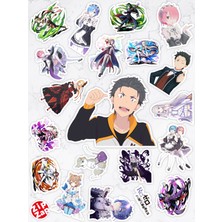 Zipzap Re Zero Anime Telefon Laptop Bullet Journal Yapışkanlı Folyo Sticker Paketi