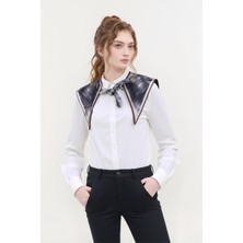 Walkenzo 4864 Şık Desenli Bağlamalı Modern Kadın Omuz Şalı