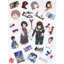 Zipzap Kimi No Na Wa Anime Telefon Laptop Bullet Journal Yapışkanlı Folyo Sticker Paketi