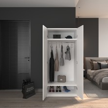 2 Kapaklı Elbise Dolabı BEYAZ80
