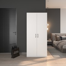 2 Kapaklı Elbise Dolabı BEYAZ80