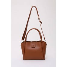 Taba SHK190 Suni Deri Çıkarılabilir Makyaj Çantalı Çıtçıtlı El, Kol ve Omuz Çantası