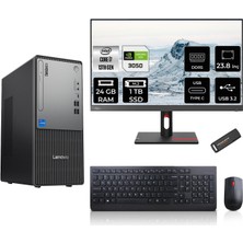Lenovo Thinkcentre Neo 50T Gen 5 Intel Core I7 13700 24GB 1tb SSD RTX3050/6GB 23.8" Fhd Monitör Freedos Masaüstü Bilgisayar & Per4 USB Bellek 12UB000LTRMNT3313