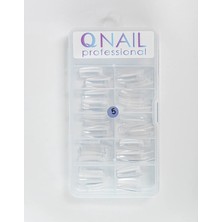 Qnail Professional No: 5 100'lü Tek Numaralı Tips Yarımay Şeffaf Rengi