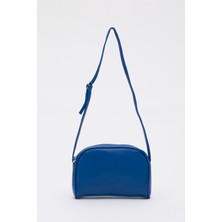 Saks Mavi Shk25 Mini Urban Çapraz Askılı Tek Bölmeli Suni Deri Kol ve Omuz Çantası