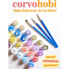 Sayılarla Boyama Seti Numaralı Tuval Fırça Boya Dahil Kasnaklı Set 50X70 cm -  Kiraz Vazo 2