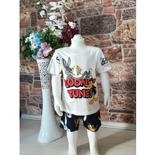 Looney Tunes Yazılı Bugs Bunny Karakterli T-Shirt Şort Takım