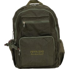 Pippa Ilus Dört Gözlü Okul ve Günlük Sırt Çantası (Yeşil - Kadın ve Erkek - CNT8035-02)