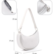 SHAKA Gri SHK26 Tek Bölmeli Suni Deri El ve Omuz Çantası U:12 E:26 G:6 cm