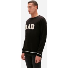 Bad Bear Felt Crewneck Siyah Erkek Sweatshirt