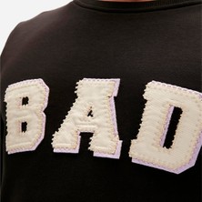 Bad Bear Felt Crewneck Siyah Erkek Sweatshirt