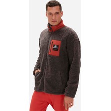Bad Bear Ryan Plush Full-Zip Antrasit Erkek Sweatshirt