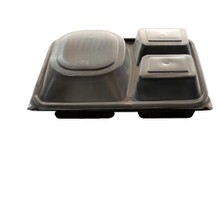 Ofis Turka 3 Bölmeli Hamburger Kabı Set - V411 (200 Adet)