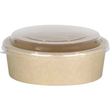 Ofis Turka Kraft Gıda Kabı Seti 1000 cc Pp Kapak - 200 Adet