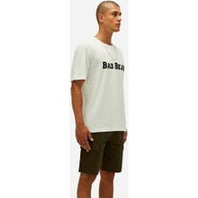Bad Bear Title Oversize Marshmallow Beyaz Baskılı Erkek Tişört