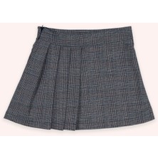 Kız Çocuk Lacivert Ekose Etek