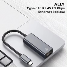 Cepte Toptan Ally Type-C To Rj 45 2.5 Gbps Ethernet KABLOSU-(1903) - CPTD9294-8981
