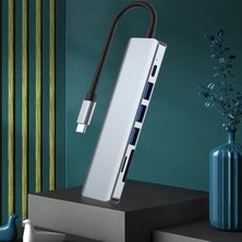 Cepte Toptan Ally 7in1 USB 3.1 HDMI 4K 30HZ 2k 1080P Type-C Hub Adaptör DÖNÜŞTÜRÜCÜ-(1903) - CPTD5284-864