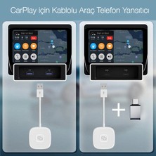 Cepte Toptan Apple iPhone Usb+Lightning Carplay Mirror Adaptör Çevirici -Youtube Netflix Tiktok - CPTD4409-619