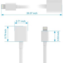 Cepte Toptan Ally Apple Iphone Lightning Uzatma Kablosu 2 METRE-(1903) - CPTD7638-3910