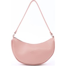 SHAKA Pudra SHK26 Tek Bölmeli Suni Deri El ve Omuz Çantası U:12 E:26 G:6 cm