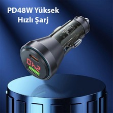 Hoco NZ12B Unimpeded PD48W USB + Type-C Araç Çakmaklı Hızlı Şarj Aleti + Type- - CPTD5835-474