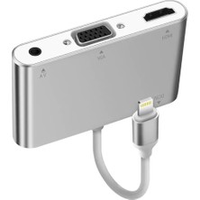 Cepte Toptan Iphone Ipad P32 HDMI VGA Av Audio Dönüştürücü ADAPTÖR-(1903) - CPTD8558-1991