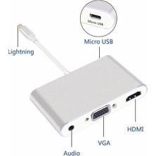 Cepte Toptan Iphone Ipad P32 HDMI VGA Av Audio Dönüştürücü ADAPTÖR-(1903) - CPTD8558-1991