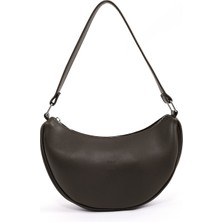 SHAKA Kahve Rengi SHK26 Tek Bölmeli Suni Deri El ve Omuz Çantası U:12 E:26 G:6 cm